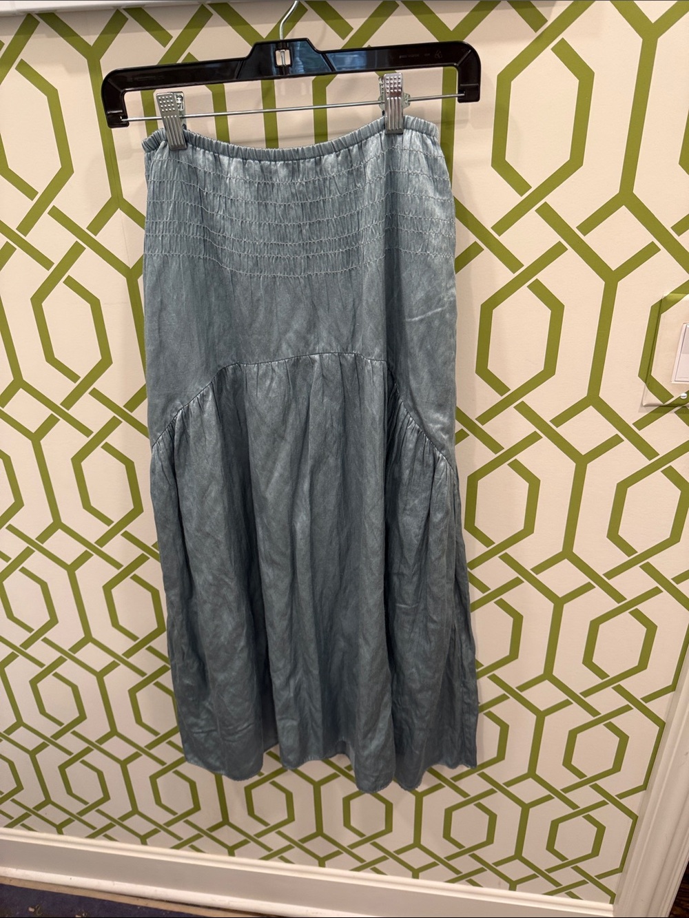 Vince from Nieman Marcus Beautiful Dusty Blue Tiered Maxi Skirt!